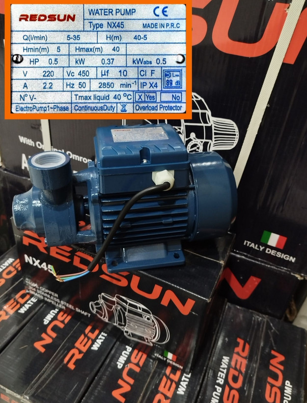 پمپآب صنعتی یک اسب ایتالیایی ردسانNX80