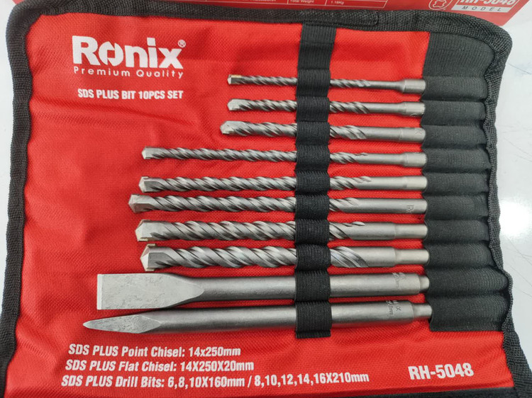 ست مته و قلم چهار شیار رونیکس مدل RH-5048 ۱۰ عددی